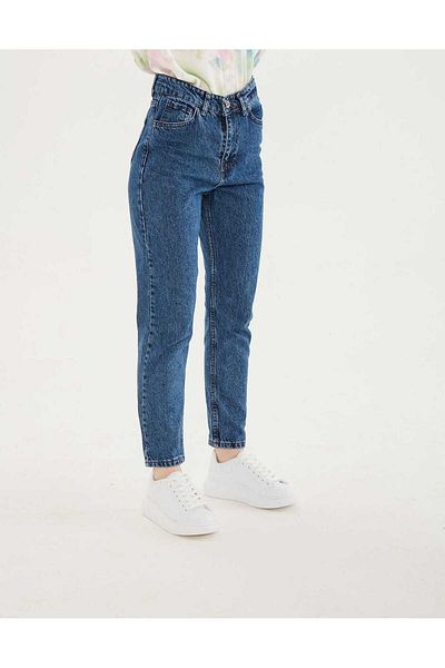 LİMABEL High Waist Blue Lycra Flexible Jeans