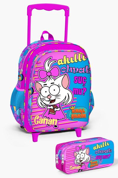 Coral High Set de 2 genți cu racletă roz Kral Şakir SET 0233118