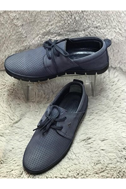 Metin Ayakkabı lacivert içi dışı hakiki deri ortopetik ve kaymaz taban erkek ayakkabı