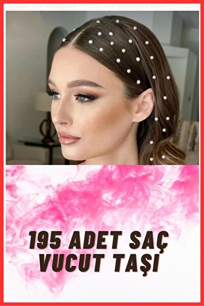 Eryürek Store Γυναικείο αυτοκόλλητο μαργαριτάρι Μαλλιά Σώμα και Πέτρα Προσώπου