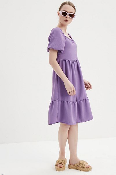 MEECY Rochie de damă mov cu guler Madonna