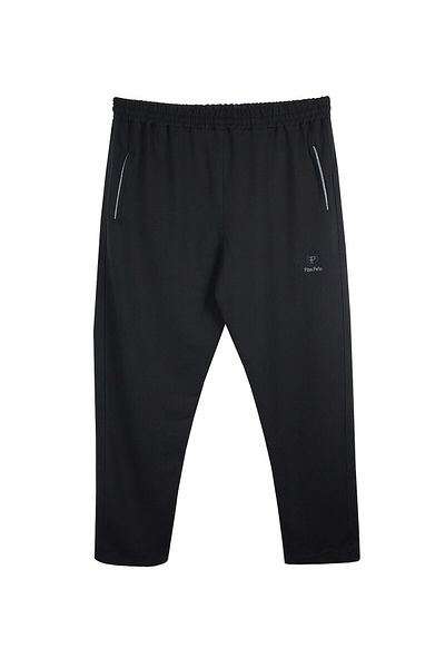 marufshop Ανδρική αθλητική φόρμα μεγάλου μεγέθους, κάτω με 2 κλωστές, μαύρο