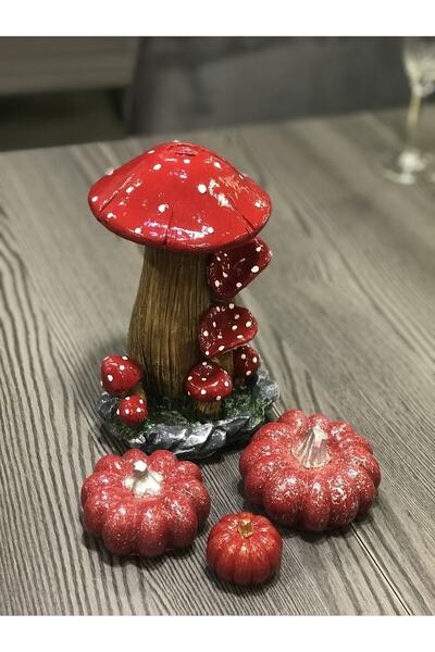 YASEMİNİN DÜNYASI Kırmızı Mantar Geri Akış Tütsülük Kırmızı Kabak 3lü Set