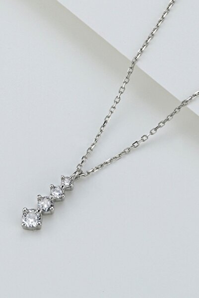 Şimal Silver 925 Ayar Gümüş Pırlanta Model Kolye