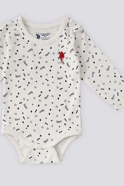 U.S. Polo Assn. بدلة أطفال بأكمام طويلة من يو اس بولو أسن كريم
