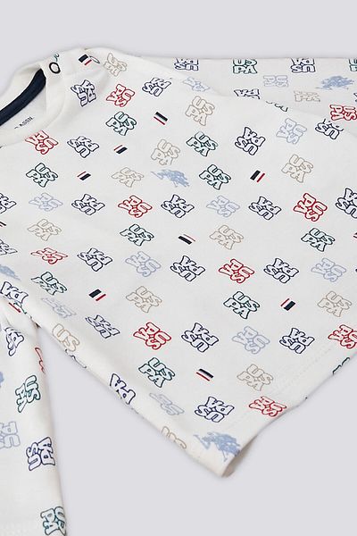 U.S. Polo Assn. U.S. Polo Assn Cream Set de 2 copii cu model marca Uspa