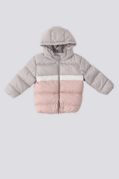 U.S. Polo Assn. U.S. Polo Assn Powder Two Color Hooded Baby Coat