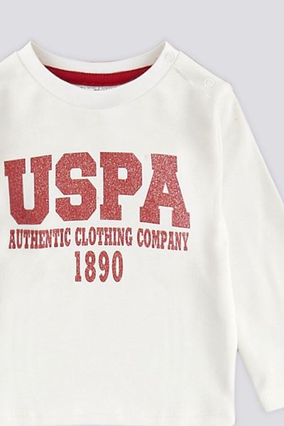 U.S. Polo Assn. طقم أطفال من القطبية بسحاب أحمر من يو اس بولو أسن مكون من 3 قطع