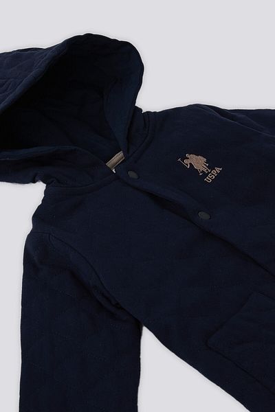 U.S. Polo Assn. Palton pentru bebeluș cu glugă, albastru bleumarin, U.S. Polo Assn