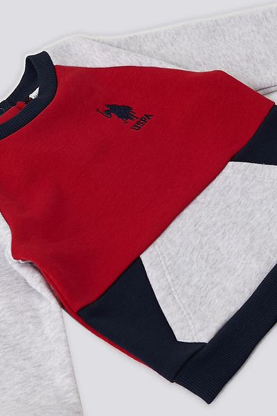 U.S. Polo Assn. U.S. Polo Assn Red Kangaroo Pocket Baby Set of 2