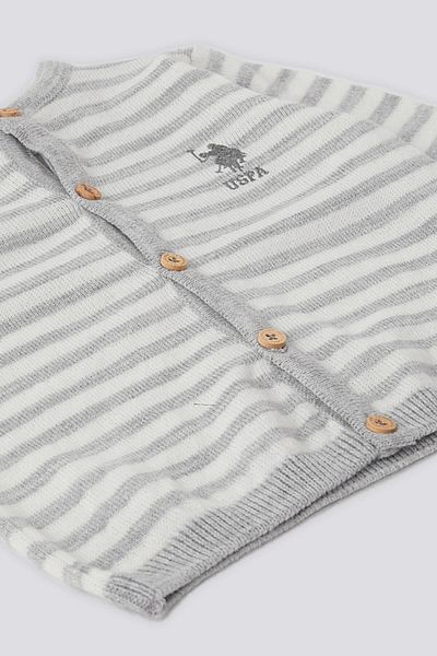 U.S. Polo Assn. U.S. Polo Assn Bone Buttoned Baby Baby Cardigan