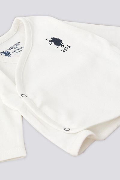 U.S. Polo Assn. U.S. Polo Assn Cream Cherry Pattern Baby Set de 10 piese pentru iesirea din spital