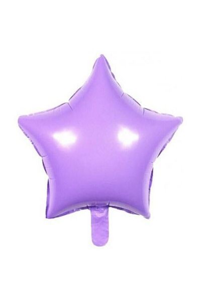 Parti Furyası Lilac Macaron Star Foil Balloon - 45cm, 3 Pieces
