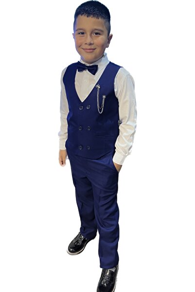 HAYTA Çocuk Yelek Takim Gömlekli Set 0-1yaş-14yaş Sax