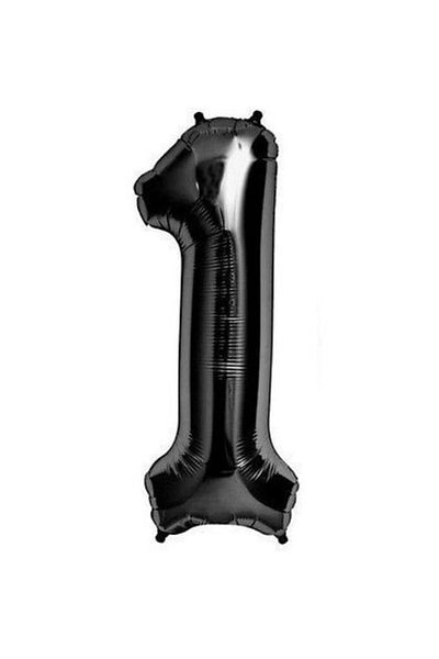 Deniz Party Store Black 1 Year Old Foil Balloon 100 Cm 40" Inch