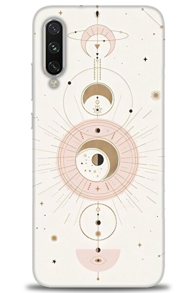 MRCİLETİSİM Xiaomi Mi A3 Kılıf HD Baskılı Kılıf - Evren + Tam Ekran Koruyucu