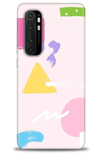 MRCİLETİSİM حافظة هاتف Xiaomi Mi Note 10 Lite مطبوعة بدقة HD - مربعة مثلثة + ...