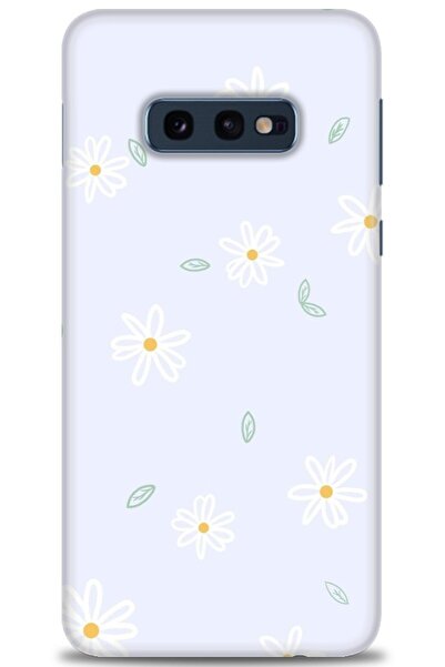 MRCİLETİSİM Samsung Galaxy S10E Kılıf HD Baskılı Kılıf - Beyaz Papatyalar + T...