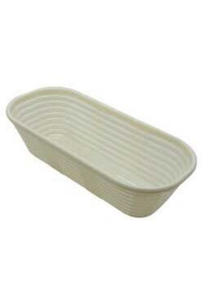 Mutfakkitap Oval Plastic Bamboo Type Bread Proofing Basket 30x13,5x8,5 cm
