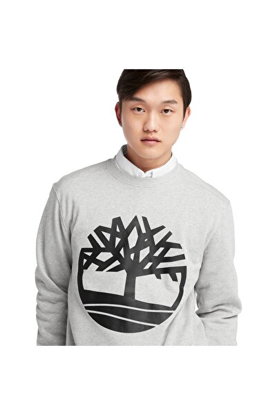 Timberland Tree Logo Crew Neck Sweatshirt Men's Gray Sweatshirt Tb0a2bj80521