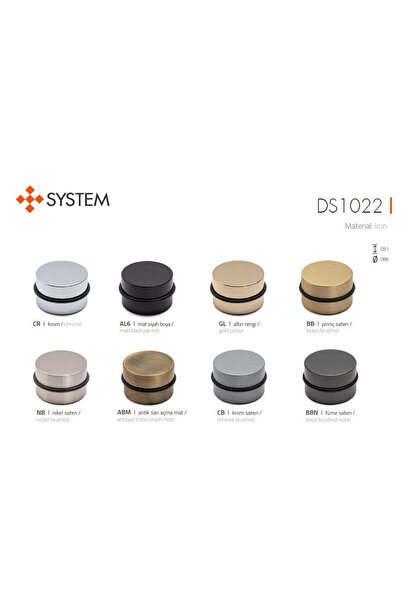 System 1022 Kapı Önü Ağırlıklı Kapı Stoperi Krom (1.8 KG) Çap 8.6 Cm