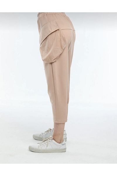 BEBE PLUS Beige Baggy Trousers with Pockets