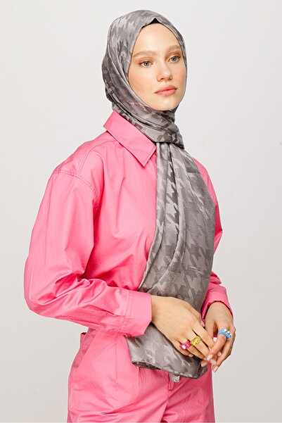 Mooncorn Kazayağı Desen Parlak Jakar Şal