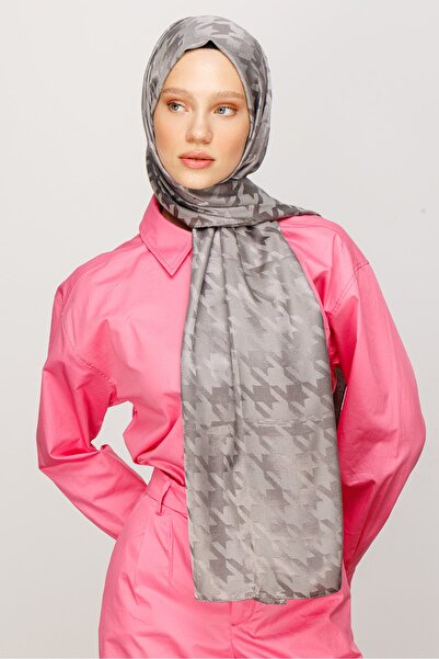 Mooncorn Kazayağı Desen Parlak Jakar Şal