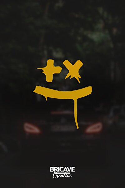 Bricave ملصق ملصق على الزجاج الأمامي للسيارة والدراجة النارية مارشميلو مبتسم ...