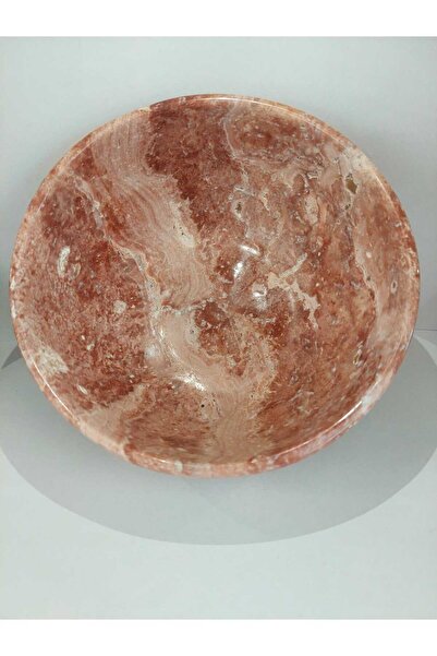 Sümeyra Marble Art وردي- وعاء للوجبات الخفيفة من الرخام الوردي الطبيعي قطعة و...