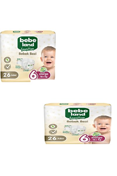 Bebeland X-Large 6numara bebek bezi hesaplı paket 6X2 adet