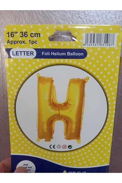 ikm balon Letter balloon H gold color 36 cm
