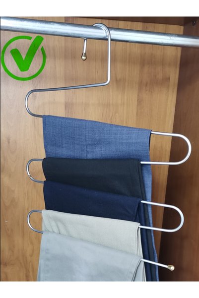 Enludo 5-Layer Metallic In-Cabinet Hanger Pants Hanger Scarf Hanger In-Cabinet Collector
