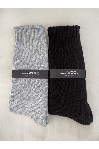 somon MEN'S WINTER WOOL WOOL SOCKS 2-PACK (SOFT & WARM)