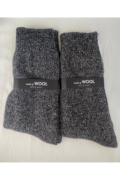 somon MEN'S WINTER WOOL WOOL SOCKS 2-PACK (SOFT & WARM)