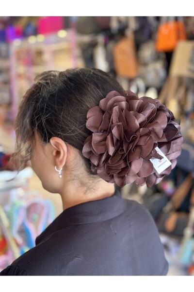 incix accessories Kadın Büyük Boy Çiçek Form Mandal Toka