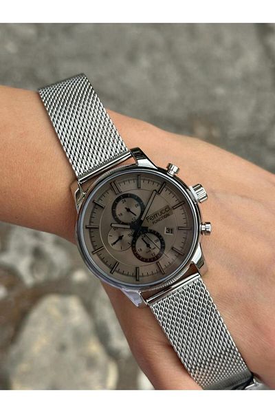 Ferrucci Fc22531.01 Silver Color Straw Cord 3 Atm Waterproof Men's Wristwatch