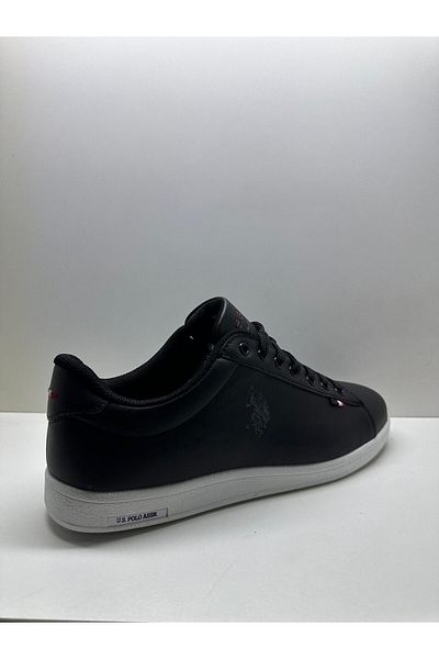 U.S. Polo Assn. FRANCO 3FX 101265955 Ανδρικά παπούτσια casual μαύρο χρώμα λευκή σόλα