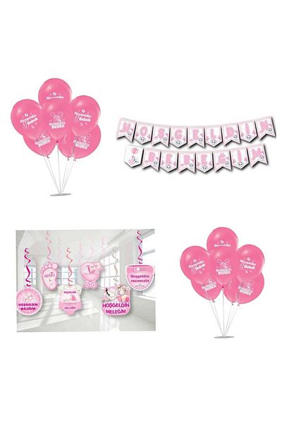 Mini Parti MINI PARTY STORE WELCOME BABY PARTY SET PINK