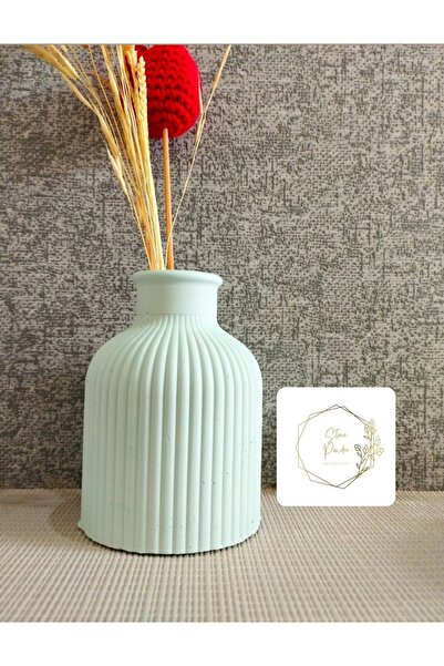 stone powder decorative مزهرية خرسانية مزخرفة إسكندنافية - مزهرية بامباس نسخة...