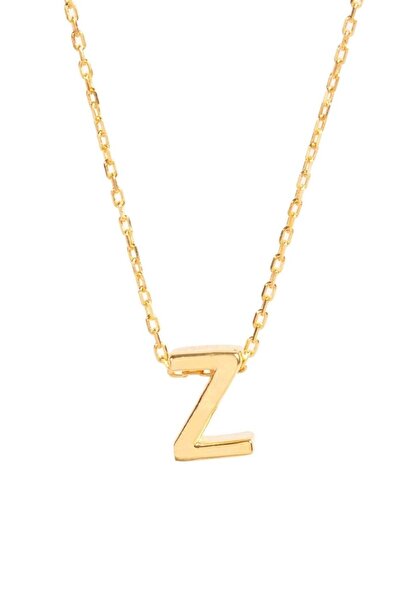 Şimal Silver 925 Ayar Gümüş Sarı Zincir Z Harf Kolye