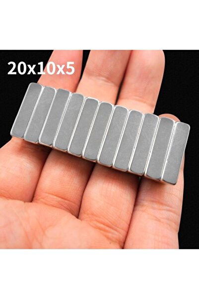 Hdg 5 Adet Neodyum Mıknatıs Dikdörtgen, 20x10x5 Mm, Güçlü Magnet