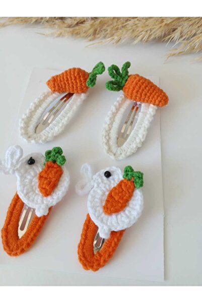 Kadın Girişimciler Atölyesi Cataramă Iepure-morcov Set de 4 Catarame portocalie