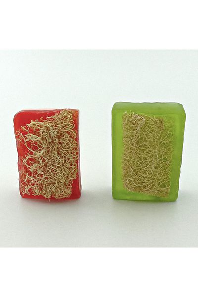 Anatolia Soap Thyme and Rose loofah soap