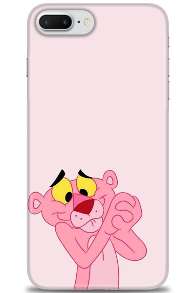 MRCİLETİSİM حافظة متوافقة مع هاتف iPhone 7 Plus مطبوعة بدقة HD - النمر الوردي...