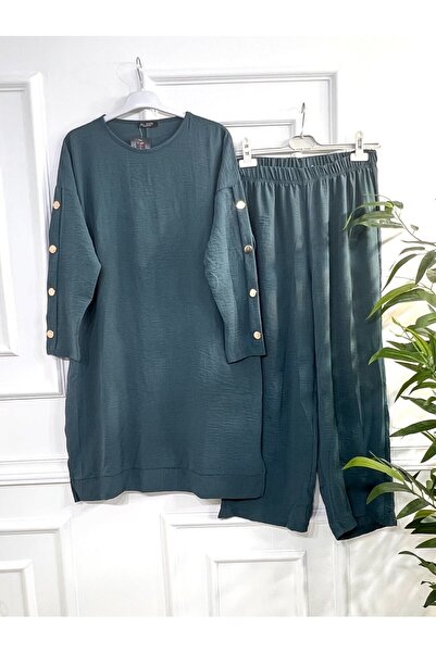 Aşkı Endam Σετ Ayrobin με κουμπιά - Πράσινο Πετρόλ