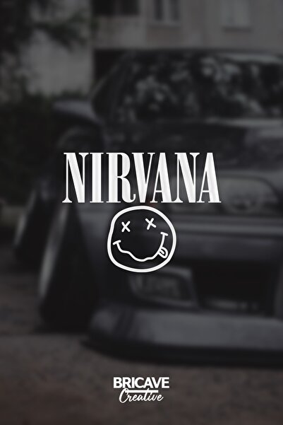 Bricave ملصق نيرفانا JDM حمضي للسيارة والدراجة النارية مقاس 28 × 22 سم