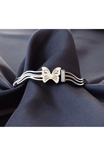 RoseCo00 Çelik Kelebekli Kelepçe Bileklik