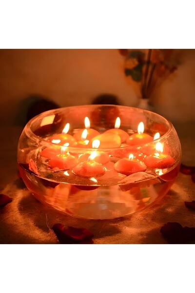 a&p 24 ‘lu Kırmızı Renk Suda Yüzen Mum