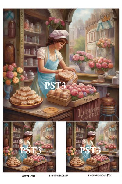 LİNEART LineArt Brass Decopage Paper LA-PST3